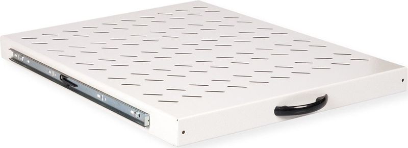 19 Inch - Uitschuifbare Legplank - Grijs - Metaal - Max 25 kg