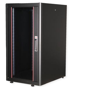 ROLINE 19-inch netwerkkast Basic 22 U, 600x800 BxD Glazen deur zwart