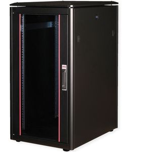 ROLINE 19-inch netwerkkast Pro 22 U, 600x800 BxD Glazen deur zwart