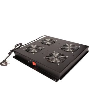Roline - 19-inch Dakventilator - Zwart - 4 Ventilatoren - ON/OFF