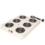 Roline - 19-inch Dakventilatorunit - Grijs - 6 Ventilatoren - ON/OFF