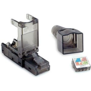 RJ45 toolless connector voor U/UTP CAT6a netwerkkabel - per stuk