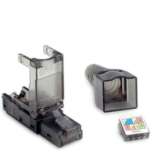 RJ45 toolless connector voor U/UTP CAT6a netwerkkabel - per stuk