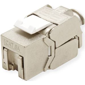 VALUE Cat.6A Keystone Module - RJ-45 - Zilver - Gereedschapsloos