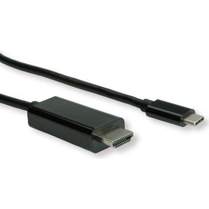 ROLINE USB type C - HDMI adapterkabel, M/M, 5 m - zwart 11.04.5843