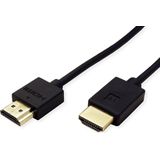 ROLINE 4K HDMI Ultra HD kabel met Ethernet, actief, ST/ST, zwart, 3 m