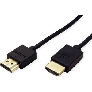 ROLINE 4K HDMI Ultra HD kabel met Ethernet, actief, ST/ST, zwart, 5 m