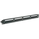 Premium - CAT6a Gigabit - Patch Panel - 19'' - 1U - 24 Poorten - Niet Afgeschermd - Zwart