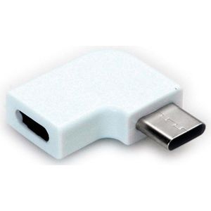 USB-C naar USB-C adapter - haaks naar links/rechts - USB3.2 (tot 10 Gbit/s) - PD tot 20V/5A / wit