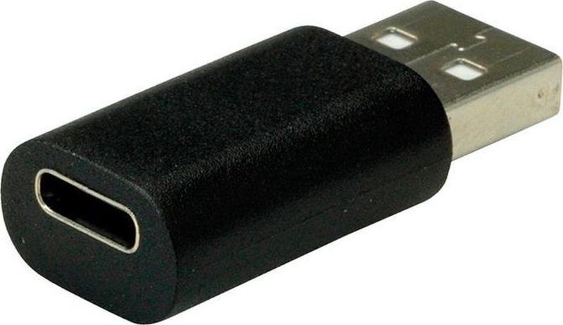 Value - USB A naar USB C Adapter - Zwart - USB 2.0