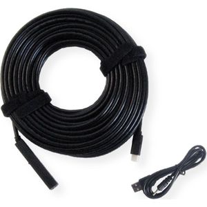 VALUE USB 2.0 Verleng kabel met actieve Repeater, A - C, zwart, 15 m - zwart 12.99.1113