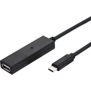 VALUE USB 2.0 Verleng kabel met actieve Repeater, A - C, zwart, 20 m - zwart 12.99.1114