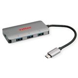 Roline - USB 3.2 Gen 1 Hub - Zilver - 3 Aansluitingen - USB-C