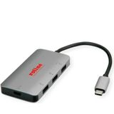 Roline - USB 3.2 Gen 1 Hub - Zilver - 3 Aansluitingen - USB-C