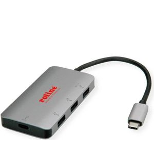 ROLINE USB 3.2 Gen 1 Hub, 3-voudig, Type C aansluitkabel (PD+Data)