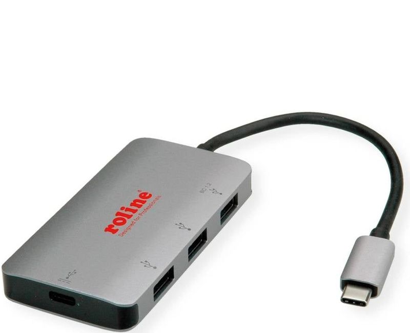 Roline - USB 3.2 Gen 1 Hub - Zilver - 3 Aansluitingen - USB-C