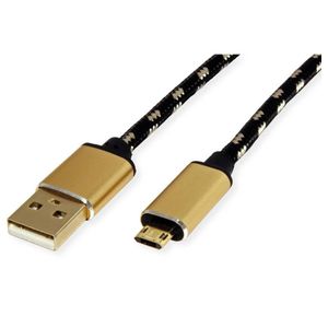 Roline Easy-USB Micro B naar USB-A snellaadkabel - USB2.0 - tot 3A - 1,8 meter