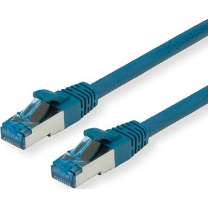 VALUE Patchkabel Kat.6A (Class EA) S/FTP (PiMF), LSOH, blauw, 0,3 m