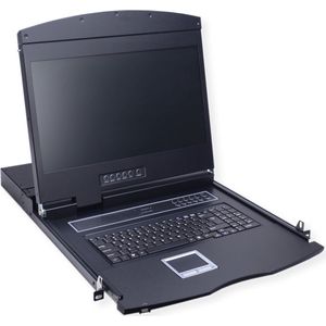 Value - KVM-console met KVM-switch - Zwart - USB - 8 poorten - 48 cm