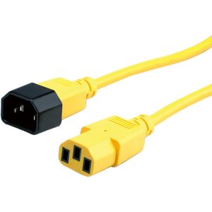 VALUE Power cable ROLINE Power cable C14 - C13, IEC 320 , geel, 0.8 m