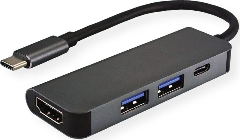 VALUE USB Type C dockingstation, HDMI 4K, 2x USB Type A + Type C PD