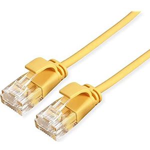 ROLINE UTP DataCenter Patchkabel Kat.6A (Class EA), LSOH, slim, gelb, 0,3 m