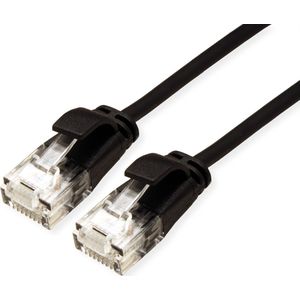 ROLINE UTP DataCenter patchkabel cat.6A (Class EA), LSOH, slank, zwart, 3 m