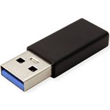 Value - USB A naar USB C Adapter - Zwart - USB 3.0