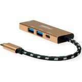 ROLINE GOLD Dockingstation - HDMI 4K - 2x USB 3.2 Gen 1 - Goud