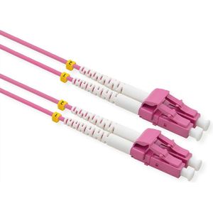 VALUE F.O. Kabel 50/125µm OM4, LC/LC, low-Loss connector , violet, 20 m