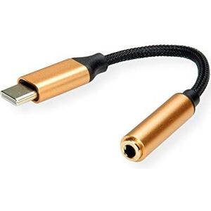 ROLINE GOLD Adapter USB type C - 3,5mm Audio, Male/Female, 0,13 m - meerkleurig 12.03.3223