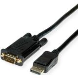 ROLINE DisplayPort VGA kabel, DP M - VGA M, zwart, 2 m