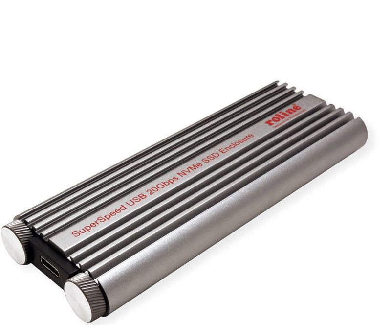 Roline - M.2 SSD Behuizing - Antraciet - Aluminium - USB 3.2 Gen 2x2 Type C