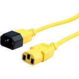 ROLINE stroomverlengkabel, IEC 320 C14 - C13, geel, 3 m