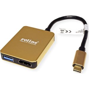 ROLINE GOLD USB Type C Docking Station, HDMI 4K, 2x USB 3.2 Gen 1, 1x PD - meerkleurig 12.02.1120