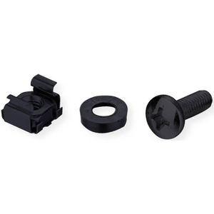 M5 schroevenset voor 10 inch / 19 inch componenten | zwart | 100 stuks
