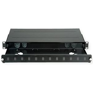 Roline - 48,30cm Glasvezelbehuizing - Leeg - Zwart - 1 U - Staalplaat