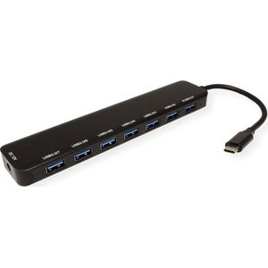 Value - USB 3.2 Hub - Zwart - Aluminium - 7 Haven