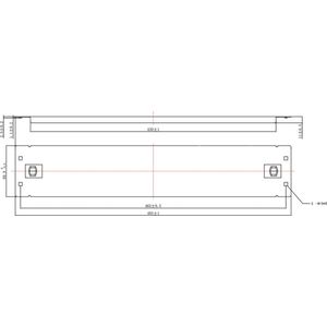 Roline - Blindplaat - Diepzwart - Staal - 2 HE - Snap-In Mechanisme