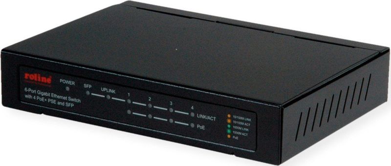 ROLINE Gigabit Ethernet Switch - 6 Poorten - 4x PoE