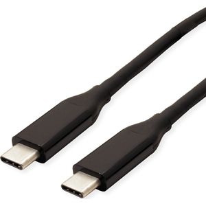 VALUE USB4 Gen 3 kabel, met PD (Power Delivery) 20V5A, Emark, C-C, M/M, 40 Gbit/s, zwart, 0,5 m