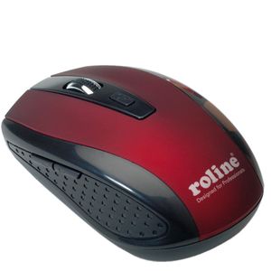 Roline - Draadloze Muis - Rood - Zwart - Ergonomisch Ontwerp