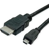ROLINE GREEN HDMI High Speed ​​Kabel met Ethernet, HDMI male - Micro HDMI male, 2 m - zwart 11.44.5581