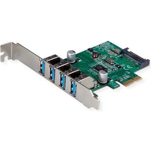 Value - PCI Express Kaart - USB 3.2 Gen 1 - 4 Poorten - Controlekaart