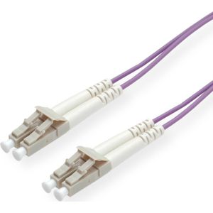 ROLINE glasvezelkabel 50/125µm OM4, LC/LC, violet, 7 m