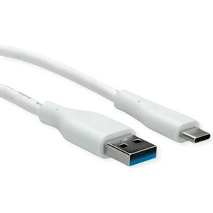 VALUE USB 3.2 Gen 1 kabel, A-C, M/M, wit, 2 m - wit 11.99.9035