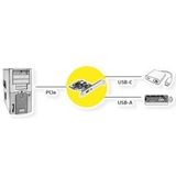 ROLINE PCI Express-kaart, USB 3.2 Gen 2 USB A - USB C, 1x USB-A, 1x USB-C