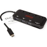 ROLINE USB 3.2 Gen 1 hub, triple, type C aansluitkabel