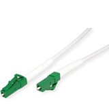 ROLINE glasvezelkabel 9/125 µm OS2, LC/LC, APC, staalgewapend, simplex, LSOH, wit, 2 m