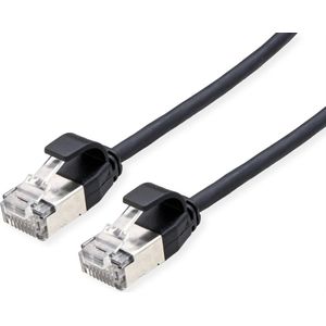 ROLINE U/FTP DataCenter Patchkabel Kat.6A (Class EA), LSOH, Slim, schwarz, 5 m